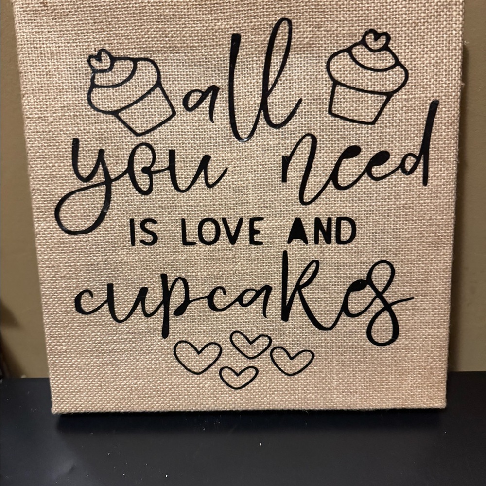 Tan and Black Handwritten Art & Decals Wall Decor